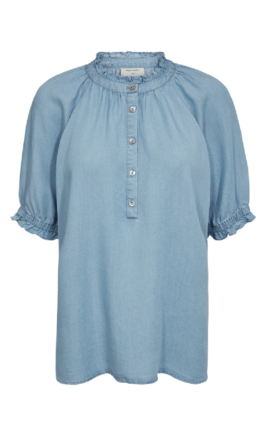 Freequent Bluse - Carly - Light Blue Denim