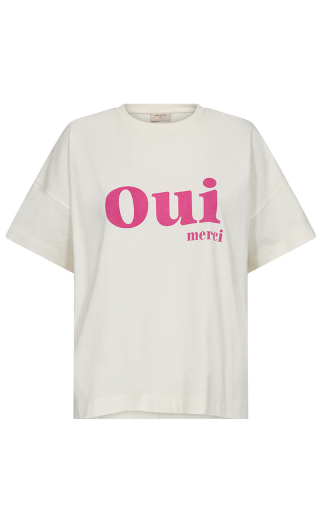 Freequent T-shirt - Carol - Tofu w. Raspberry Rose