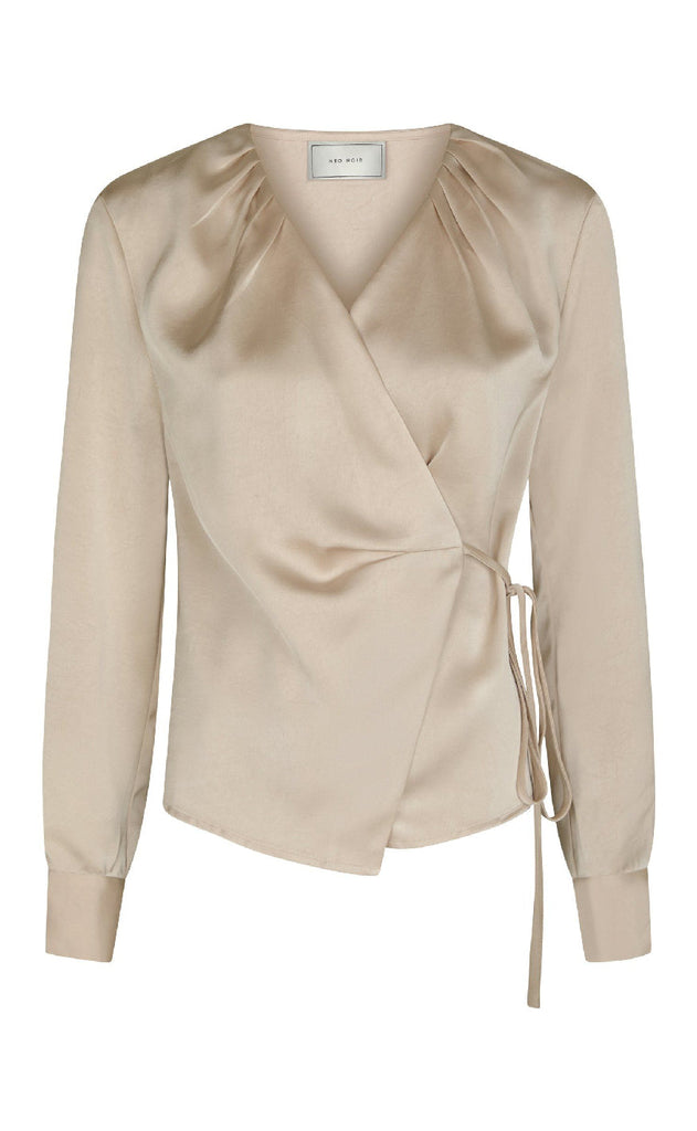 Neo Noir Bluse - Caprina Heavy Sateen - Champagne