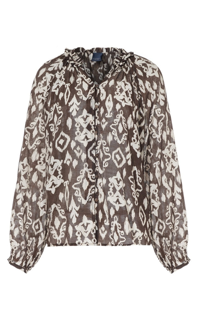 Luxzuz Bluse - Chalina - Coffee Bean