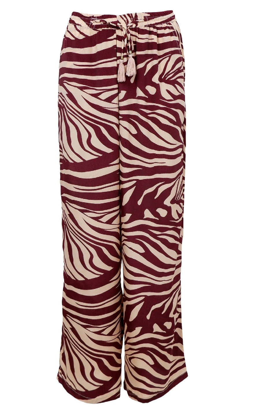 Black Colour Bukser - Luna - Berry Zebra