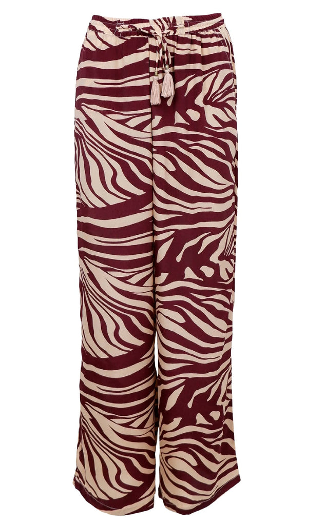 Black Colour Bukser - Luna - Berry Zebra