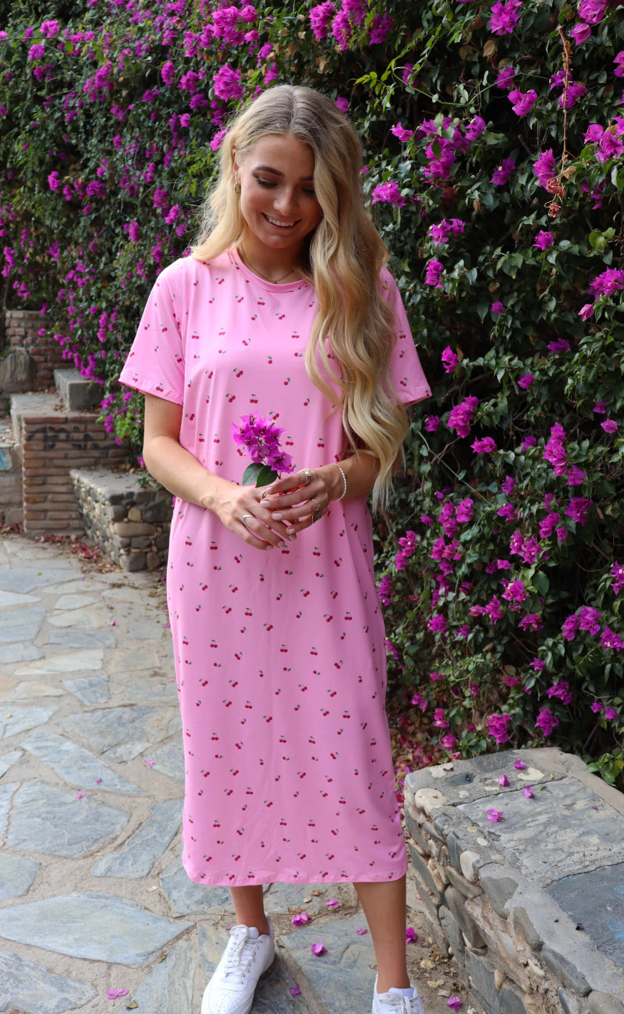 Liberte Kjole - Alma - Pink Cherry