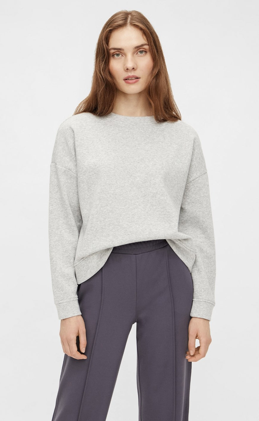 Pieces Sweatshirt - Chilli - Light Grey Melange