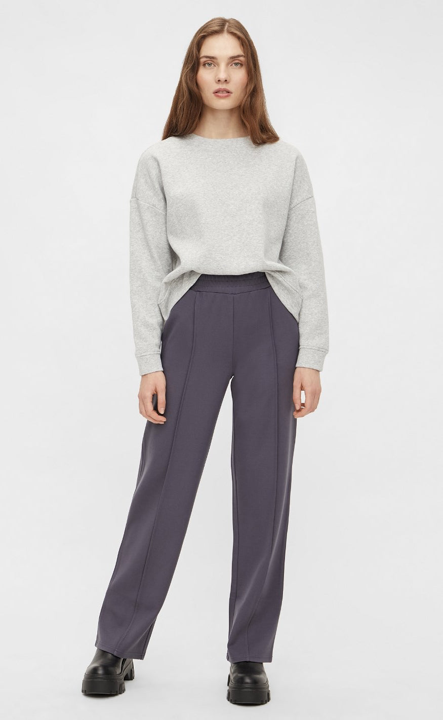 Pieces Sweatshirt - Chilli - Light Grey Melange