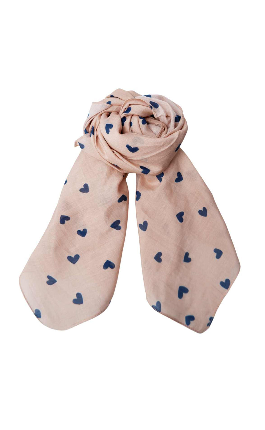 Black Colour Skjerf - Claudine Mini - Blue Heart