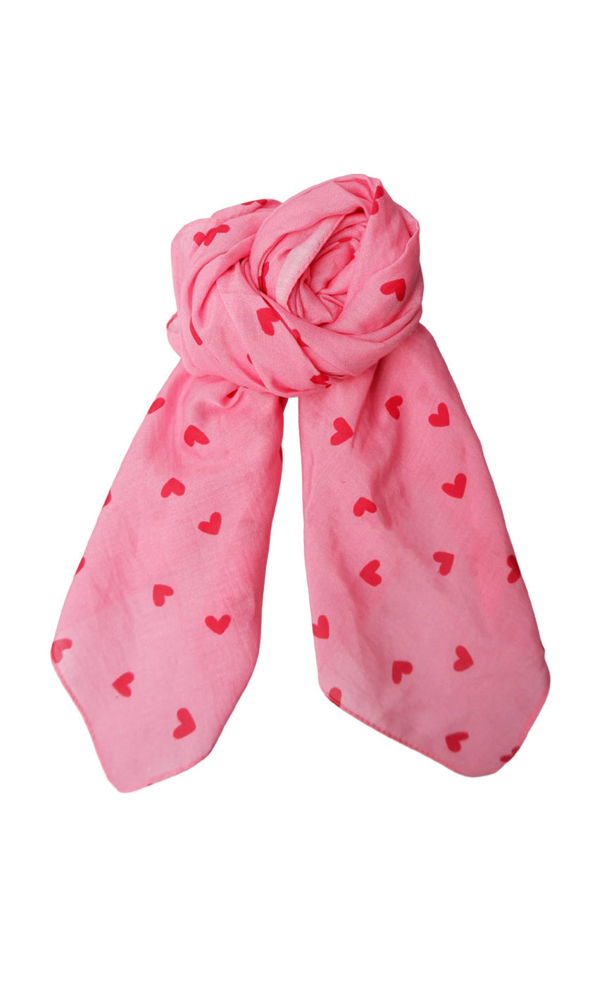 Black Colour Skjerf - Claudine Mini - Pink Red