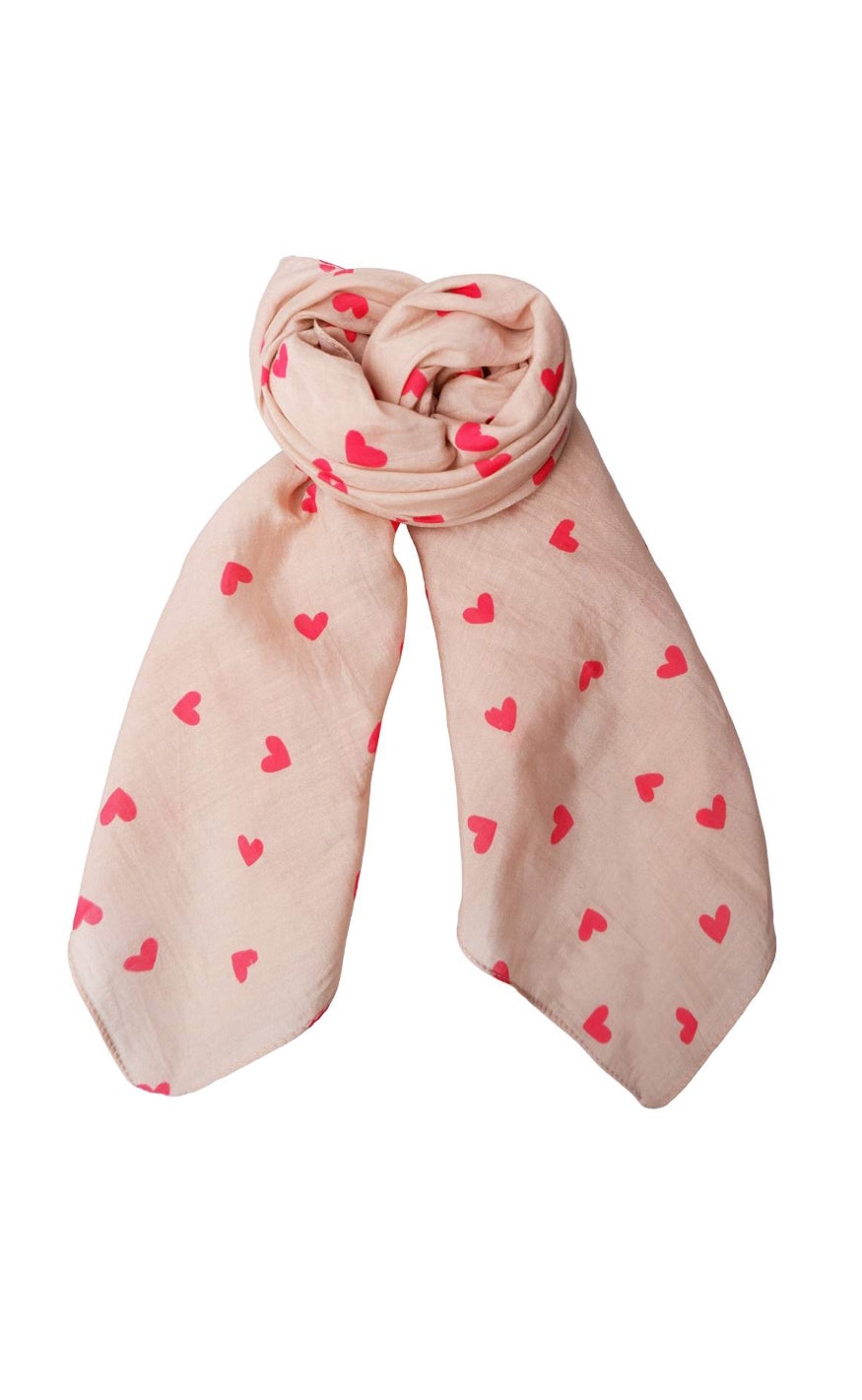 Black Colour Skjerf - Claudine Mini - Rose Heart