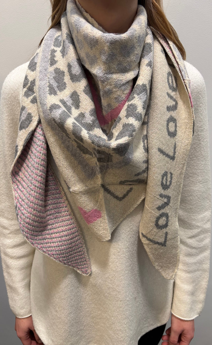 Marta Du Chateau HalsSkjerf - Clio - Grey/Pink