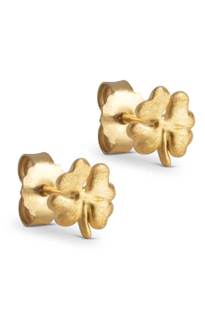 Enamel Copenhagen Øreringer - Studs Organic Clover - Gold Colour