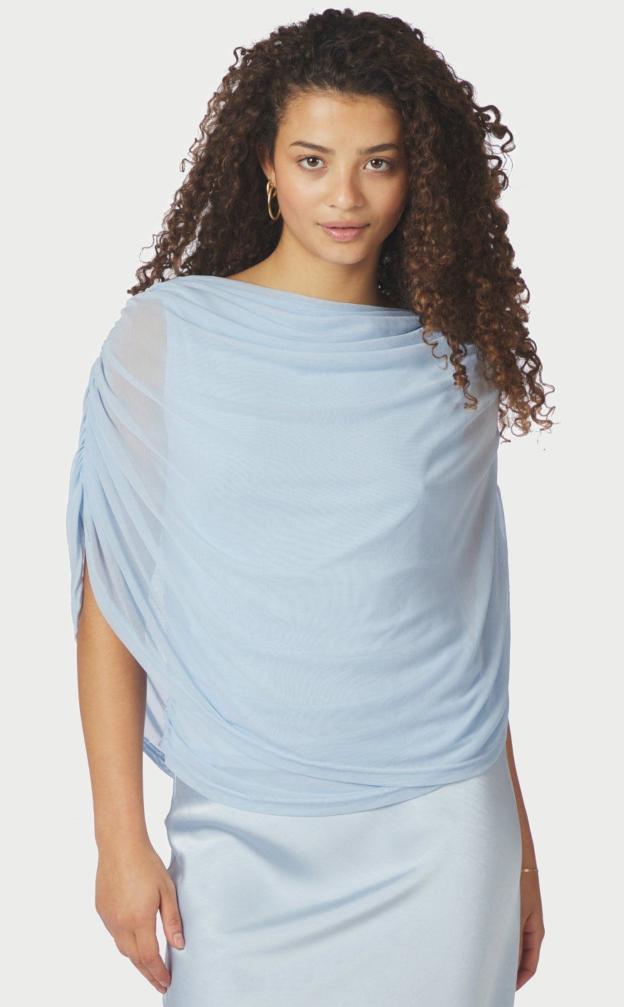 Neo Noir Topp - Cottuna Drapy - Light Blue