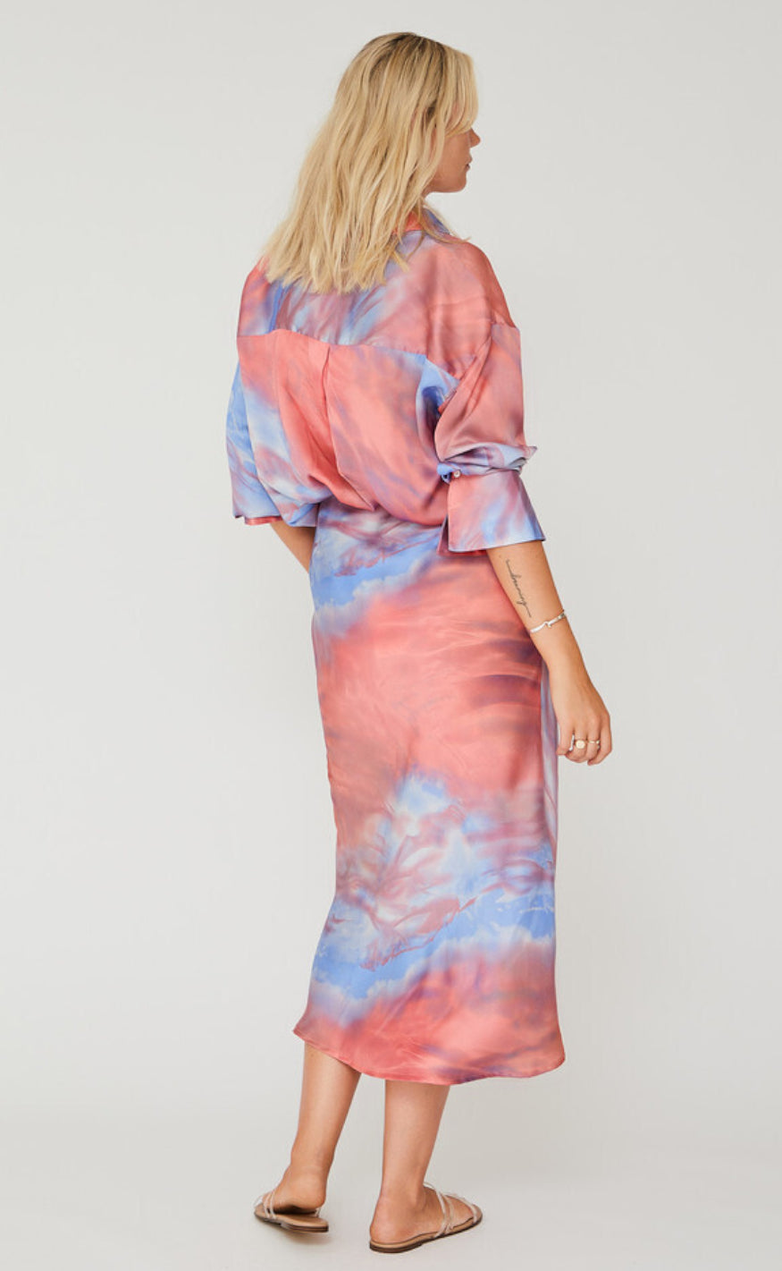 A-View Skjorte - Carina - Coral/Blue