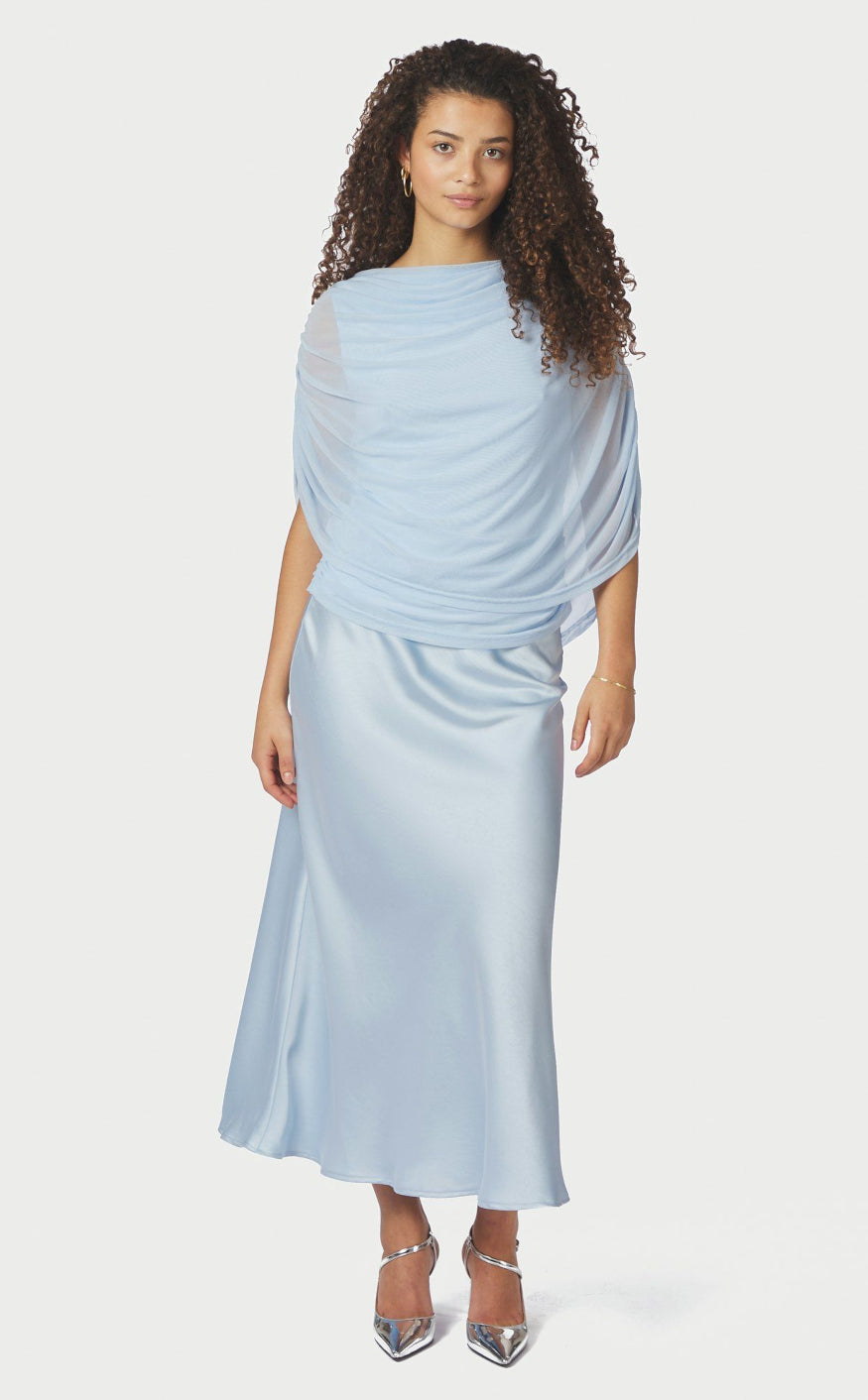 Neo Noir Topp - Cottuna Drapy - Light Blue