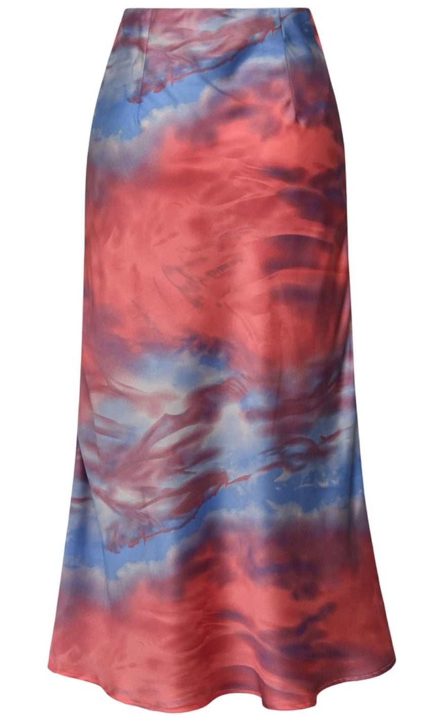 A-View Skjørt - Carry - Coral/Blue