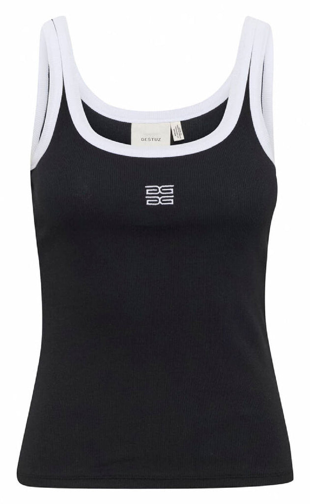 Gestuz Topp - Drew Contrast - Black