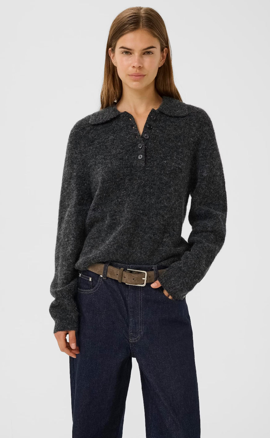 Gestuz Pullover - Alpha - Charcoal Melange