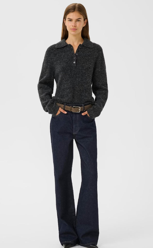 Gestuz Pullover - Alpha - Charcoal Melange