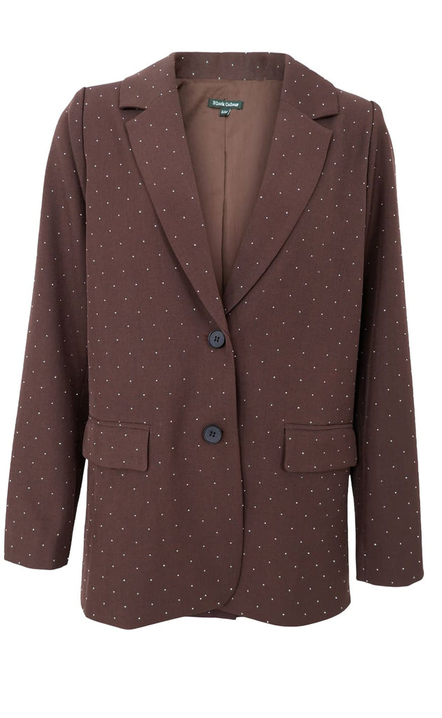 Black Colour Blazer - Diamond - Coffee