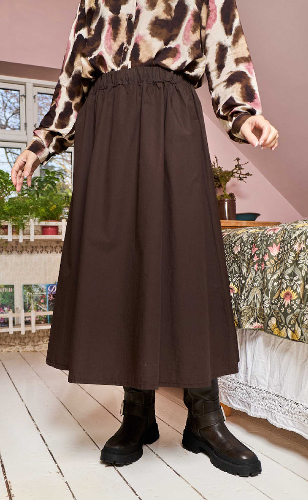 Black Colour Skjørt - Abbie - Coffee