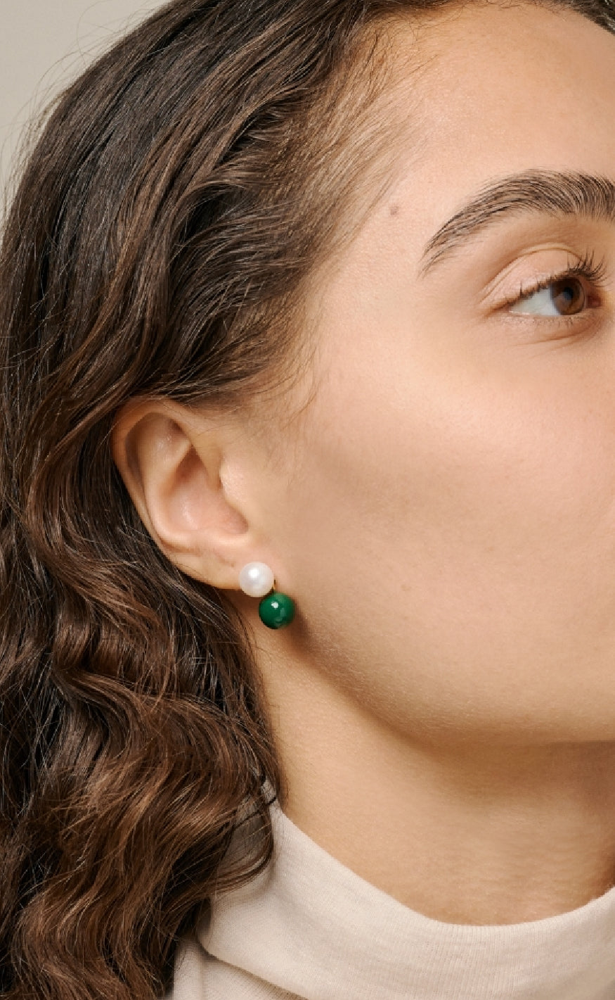 ENAMEL Copenhagen Øreringer - Columbia - Petrol Green