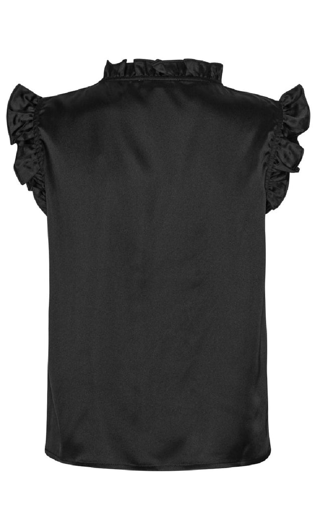 Continue Bluse - Lilly Satin - Black