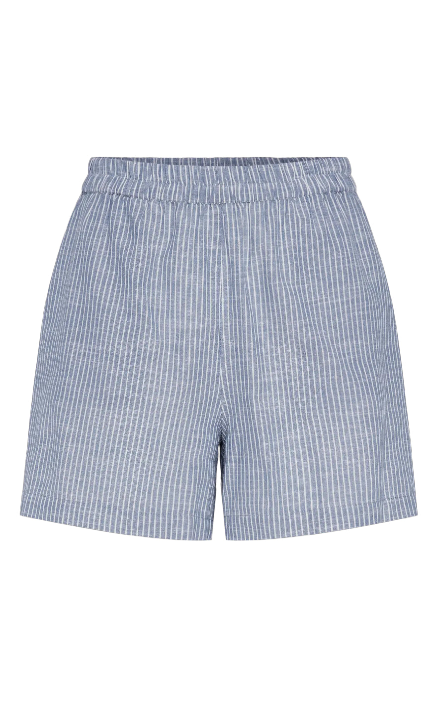 Pieces Shorts - Apia - Coronet Blue/Bright White