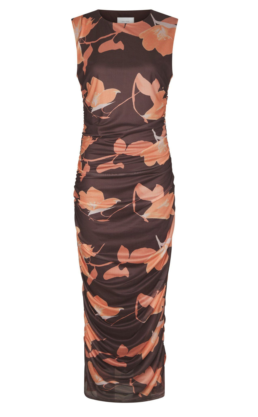 Neo Noir Kjole - Corilina Flower - Brown