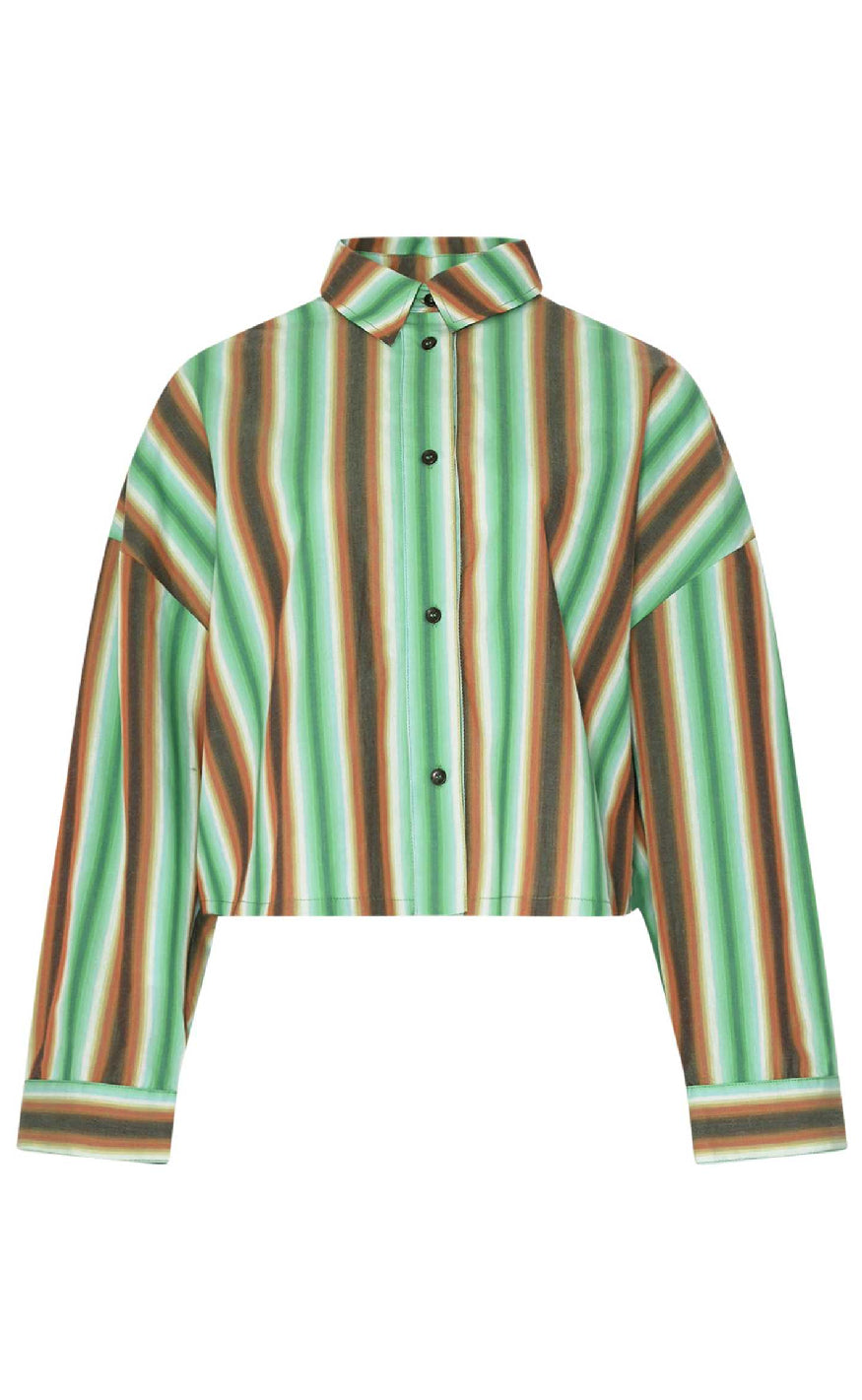 Noella Skjorte - Liara - Cosma Green Stripe