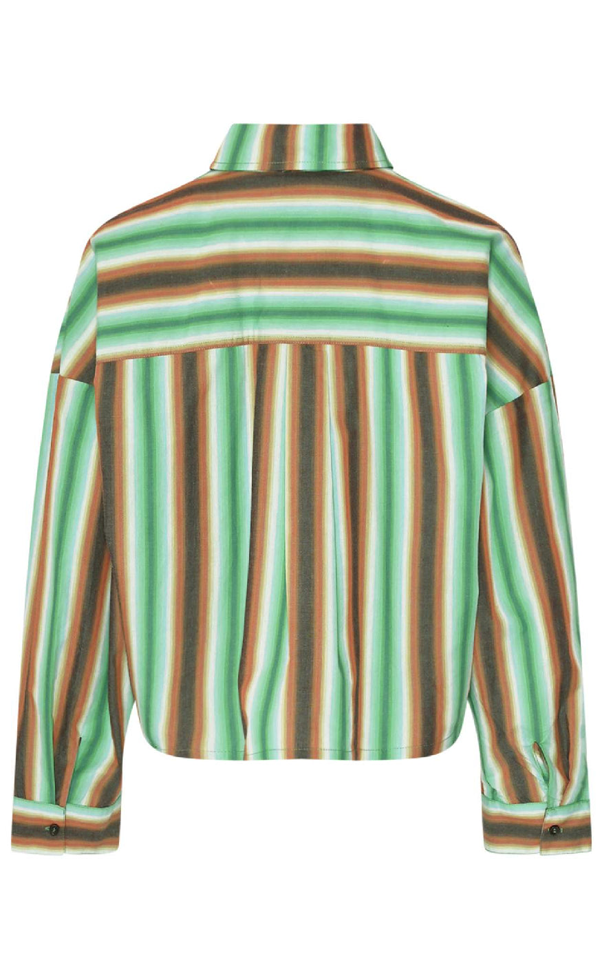 Noella Skjorte - Liara - Cosma Green Stripe