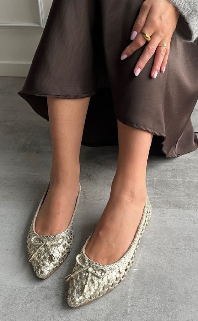 Copenhagen Shoes Ballerinaer - Oh My Love - Gold