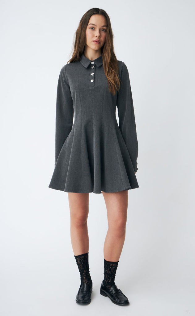 Cras Kjole - Polo - Grey Melange