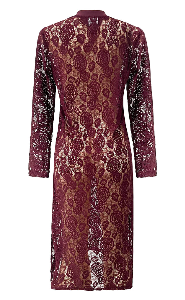 Liberte Kjole - Lacy - Bordeaux Lace