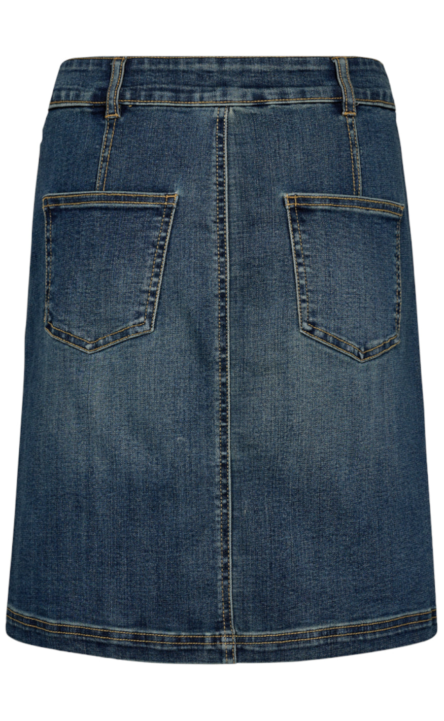 Freequent Skjørt - Harlow - Medium Blue Denim