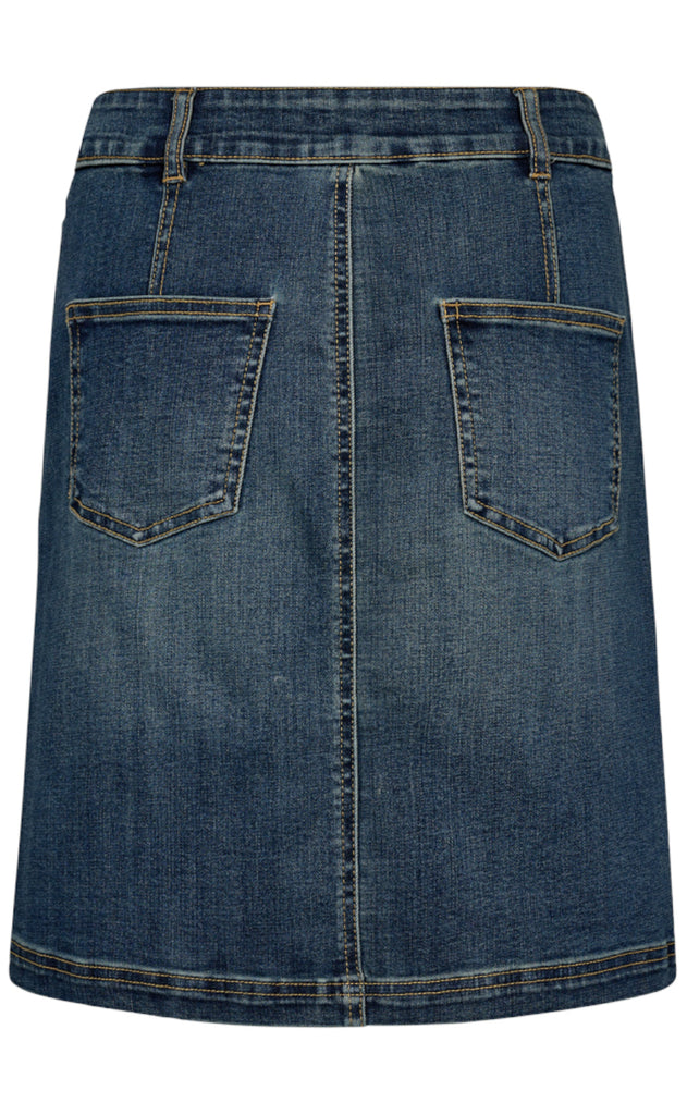 Freequent Skjørt - Harlow - Medium Blue Denim