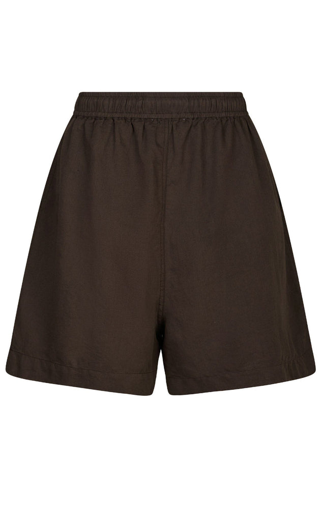 Neo Noir Shorts - Shala Linen - Dark Brown