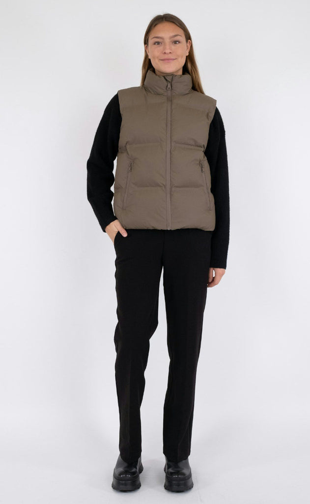 Neo Noir Vest - Annike C Puffer - Dark Taupe