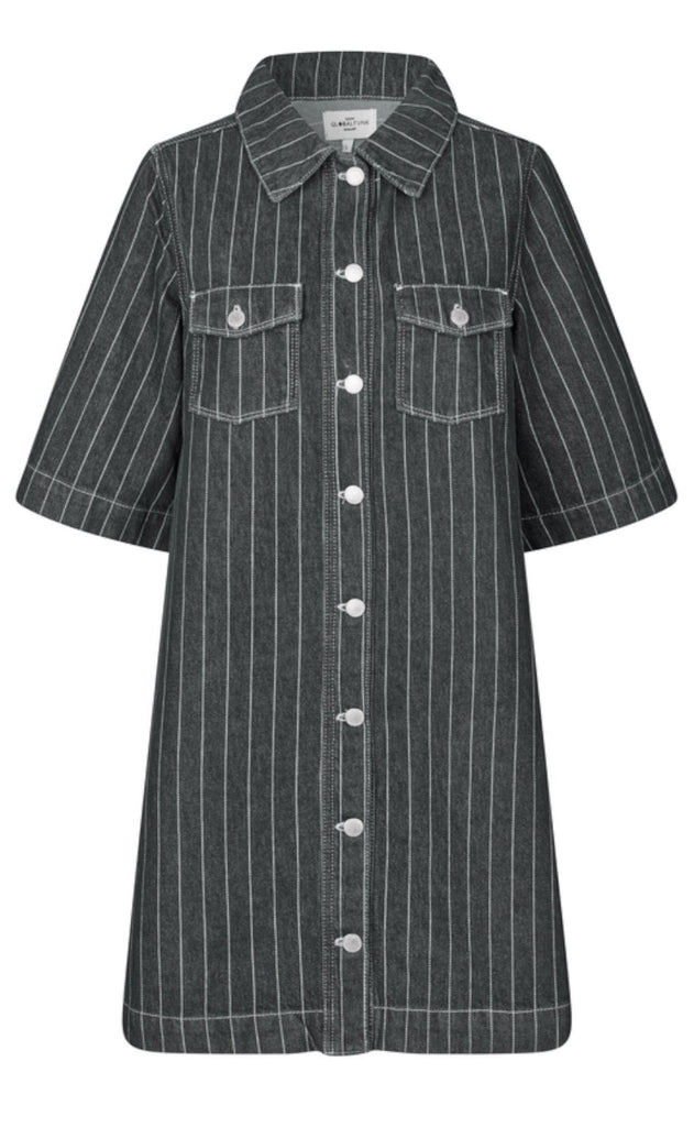 Global Funk Kjole - Mira-G - Dark Grey Pinstripe