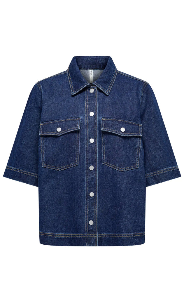 ONLY Skjorte - Belle - Dark Blue Denim