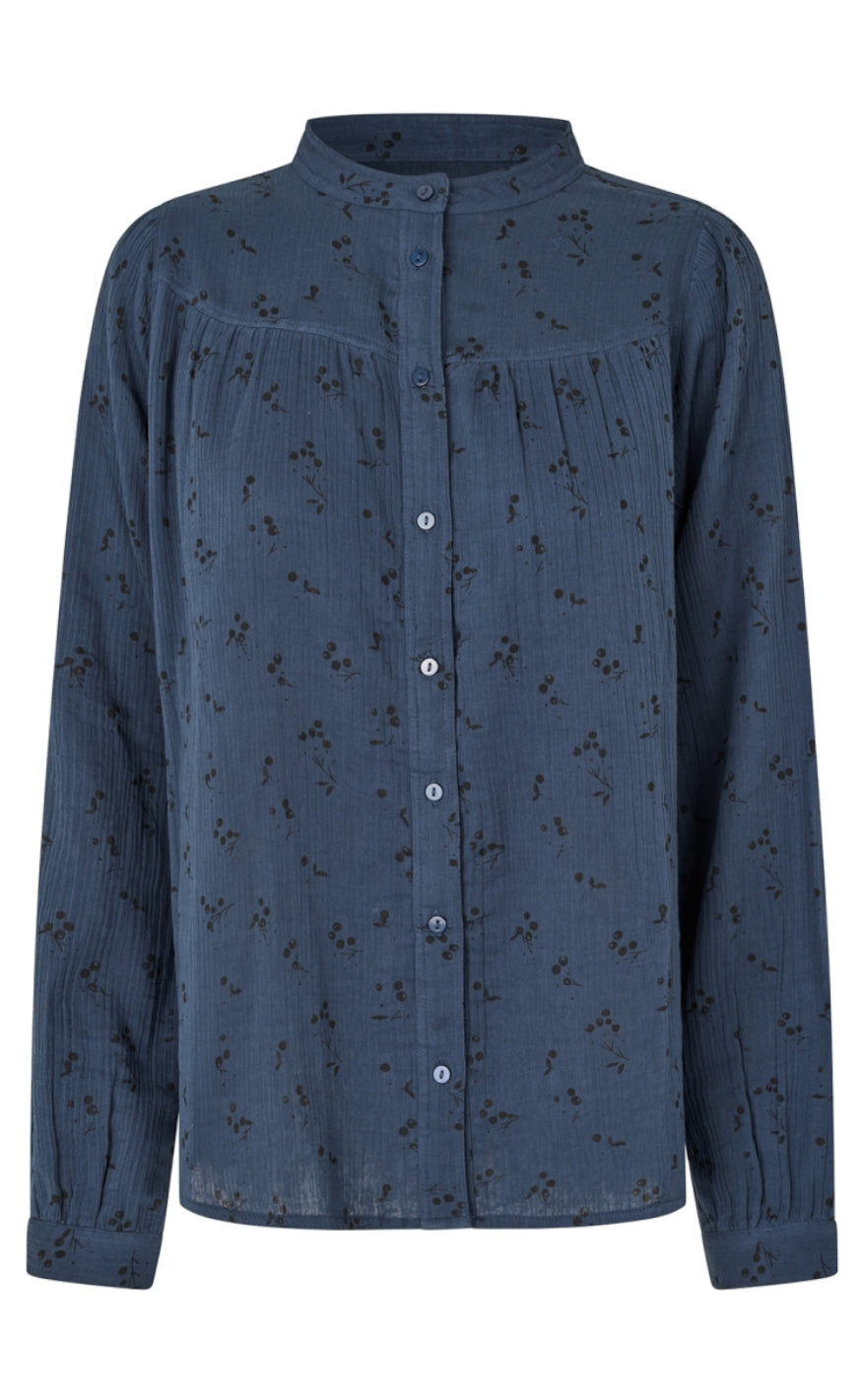 Lollys Laundry Skjorte - Nicky - Dark Blue