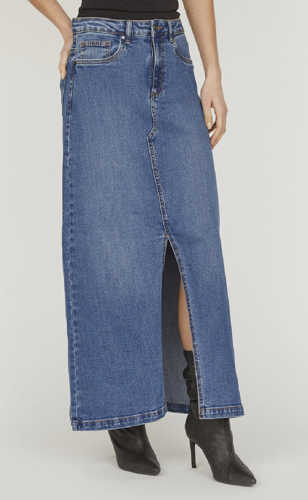 Sisters Point Skjørt - Olia-L.SK3 - Mid Blue Wash