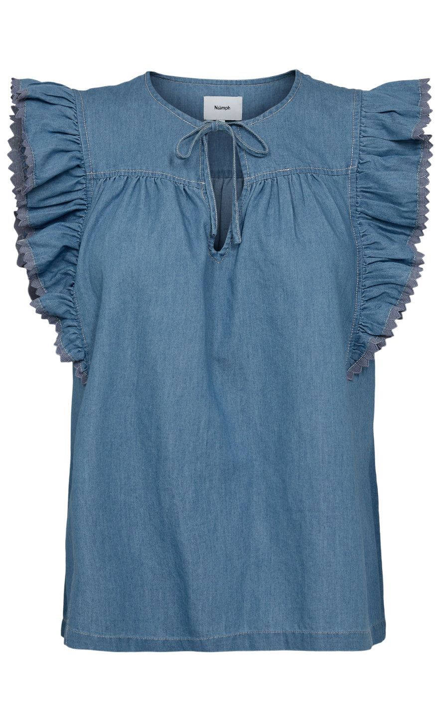 Nümph Topp - Dylan - Medium Blue Denim