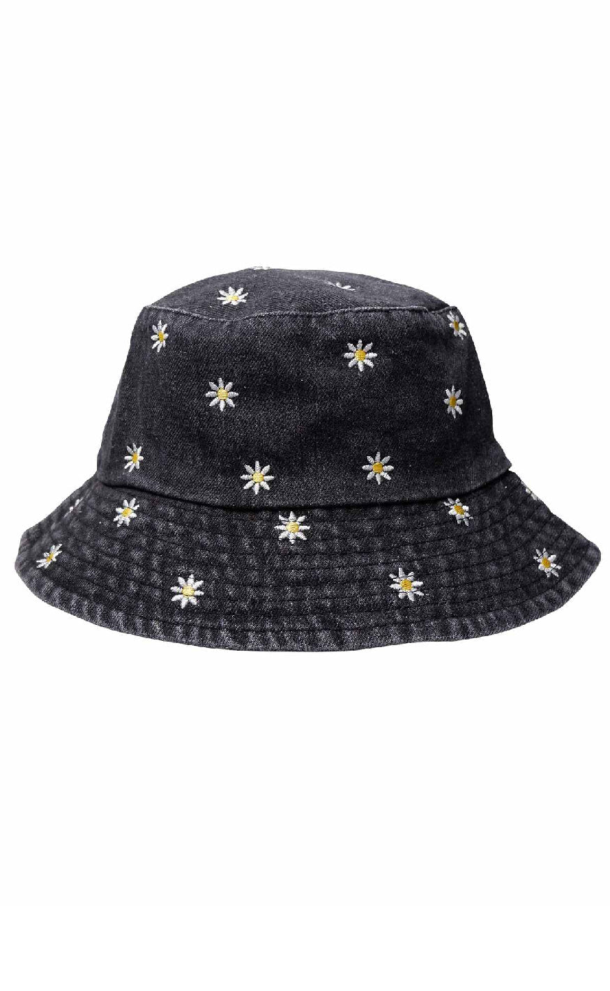 Black Colour BølleHatt - Daisy - Black