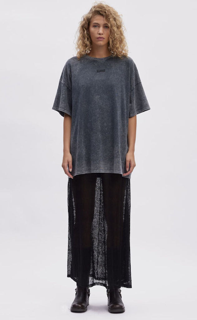 Gestuz T-shirt - Jio Oversize - Dark Grey Washed