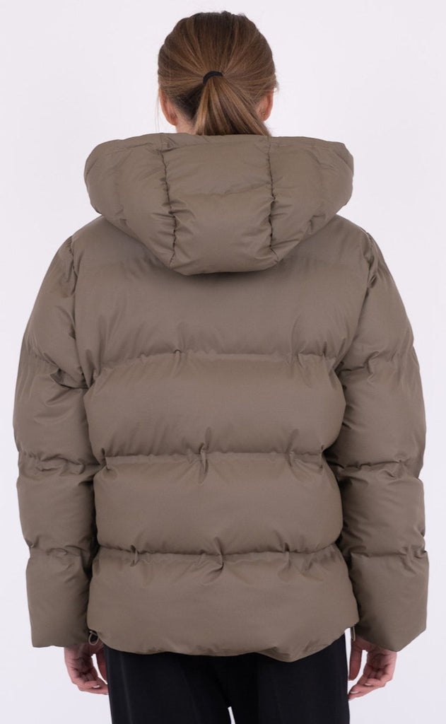 Neo Noir Jakke - Fox Puffer - Dark Taupe