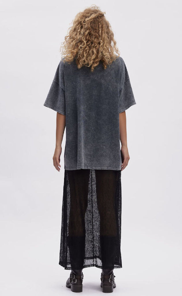 Gestuz T-shirt - Jio Oversize - Dark Grey Washed