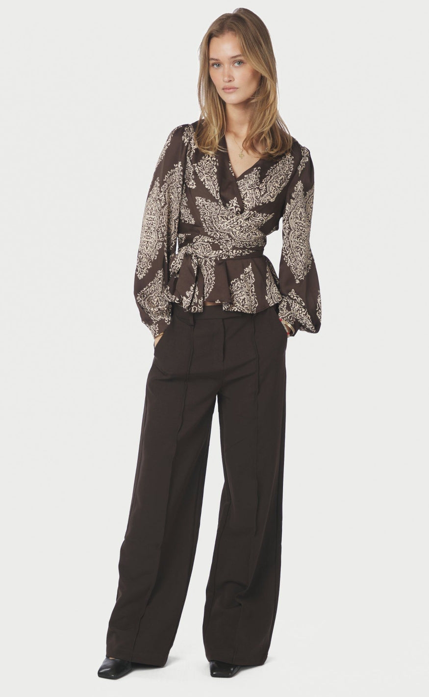 Neo Noir Bluse - Rista - Dark Brown