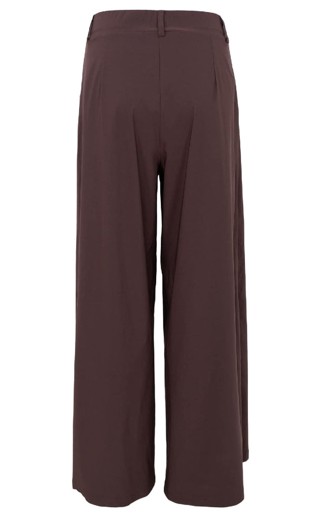 Black Colour Bukser - Davina Wide - Coffee