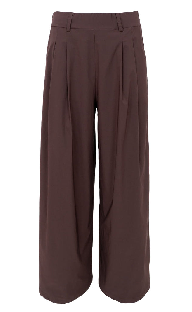 Black Colour Bukser - Davina Wide - Coffee