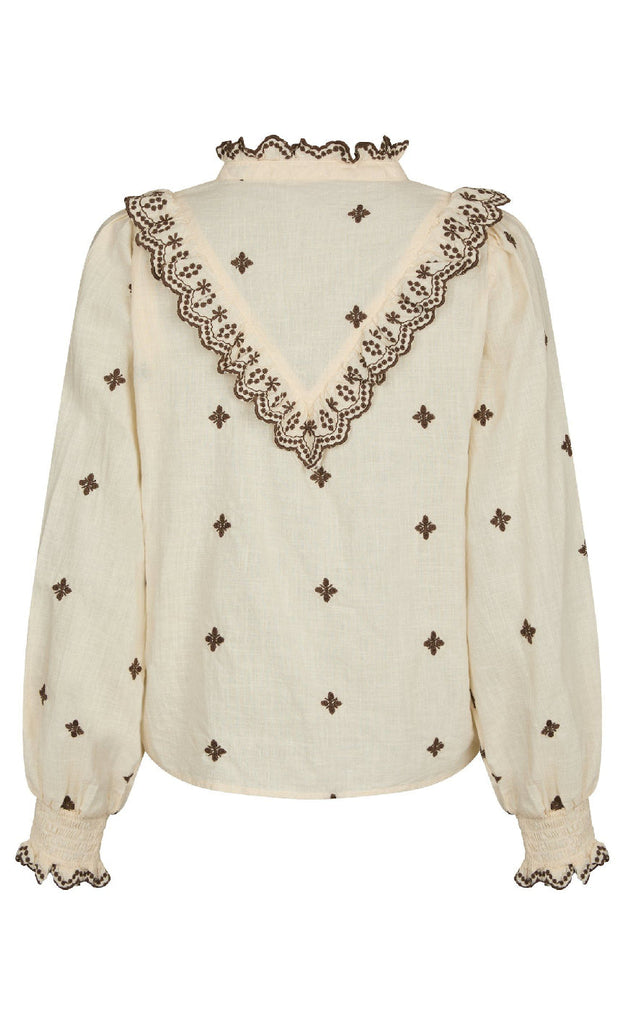 Neo Noir Bluse - Degas - Light Yellow / Brown