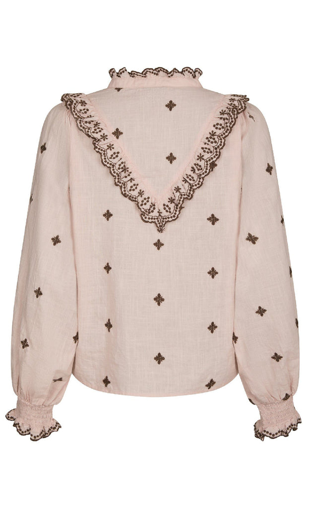 Neo Noir Bluse - Degas - Dusty Rose / Brown